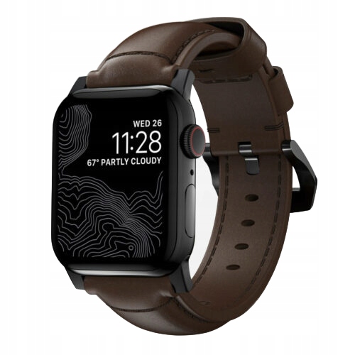 Skórzany Pasek do Apple Watch Nomad Traditional Band 45 49 mm Brązowy