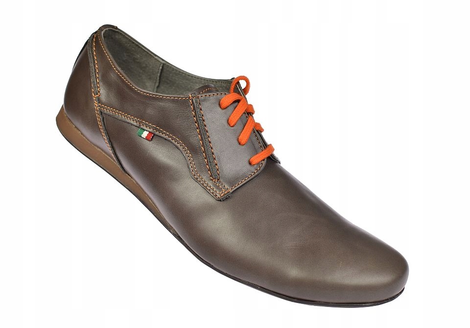 Pánské kožené elegantní sportovní ležérní polobotky Polské M37 vel 42