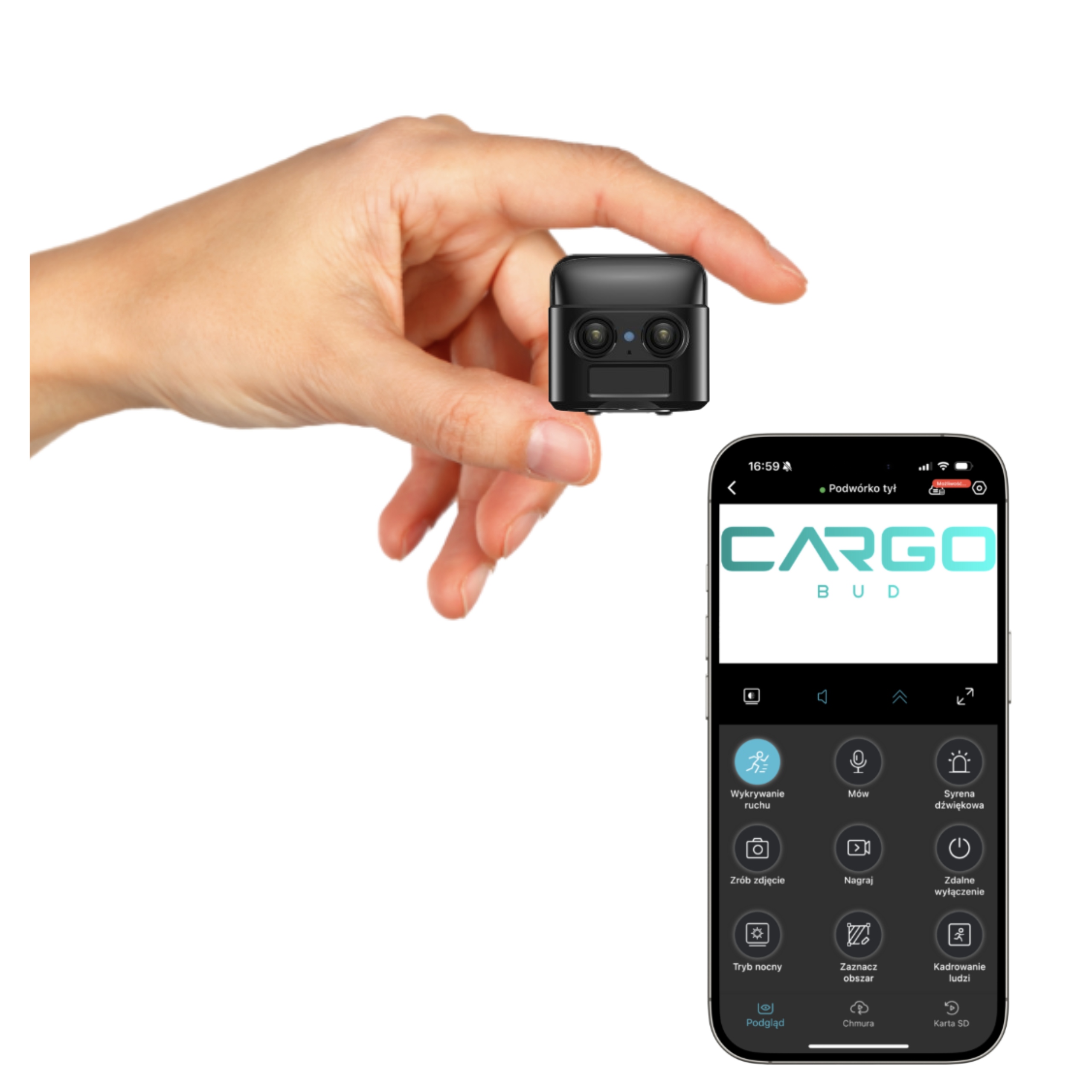 Ukryta Mini Kamera Wifi Podgląd Na Żywo Detekcja Alarmy Do 90 Dni Bateria