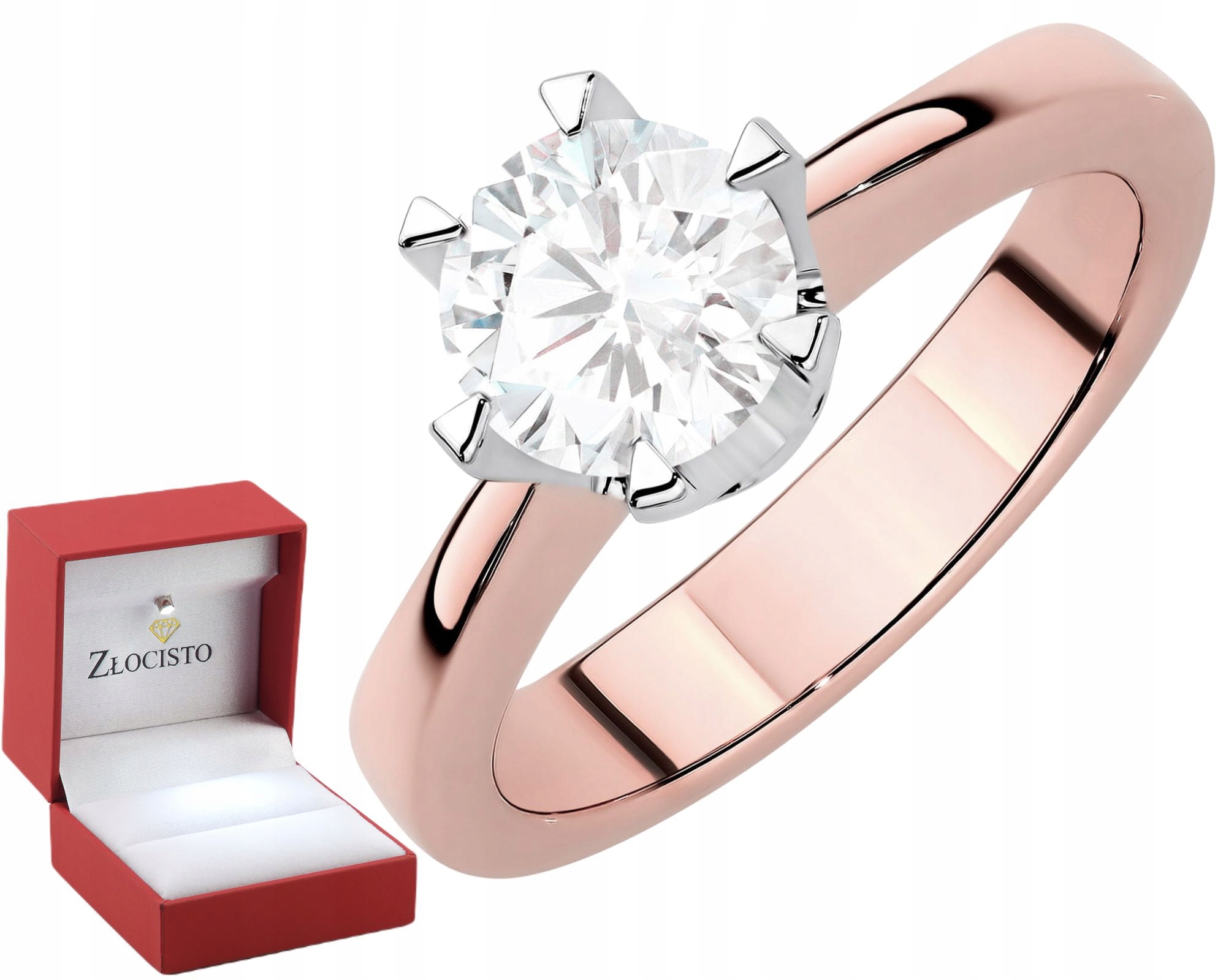 Prstýnek S Ekologickým Diamantem Lab Alternativní Diamant 1,00 Ct