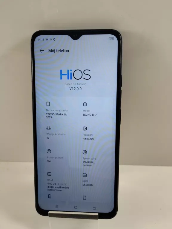 Smartfon Tecno Spark GO 2023 3 GB / 64 GB srebrny