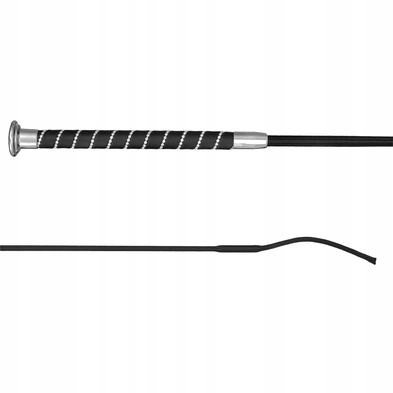 Bat jeździecki START GlossyCrystal czarny/srebrny 110 cm