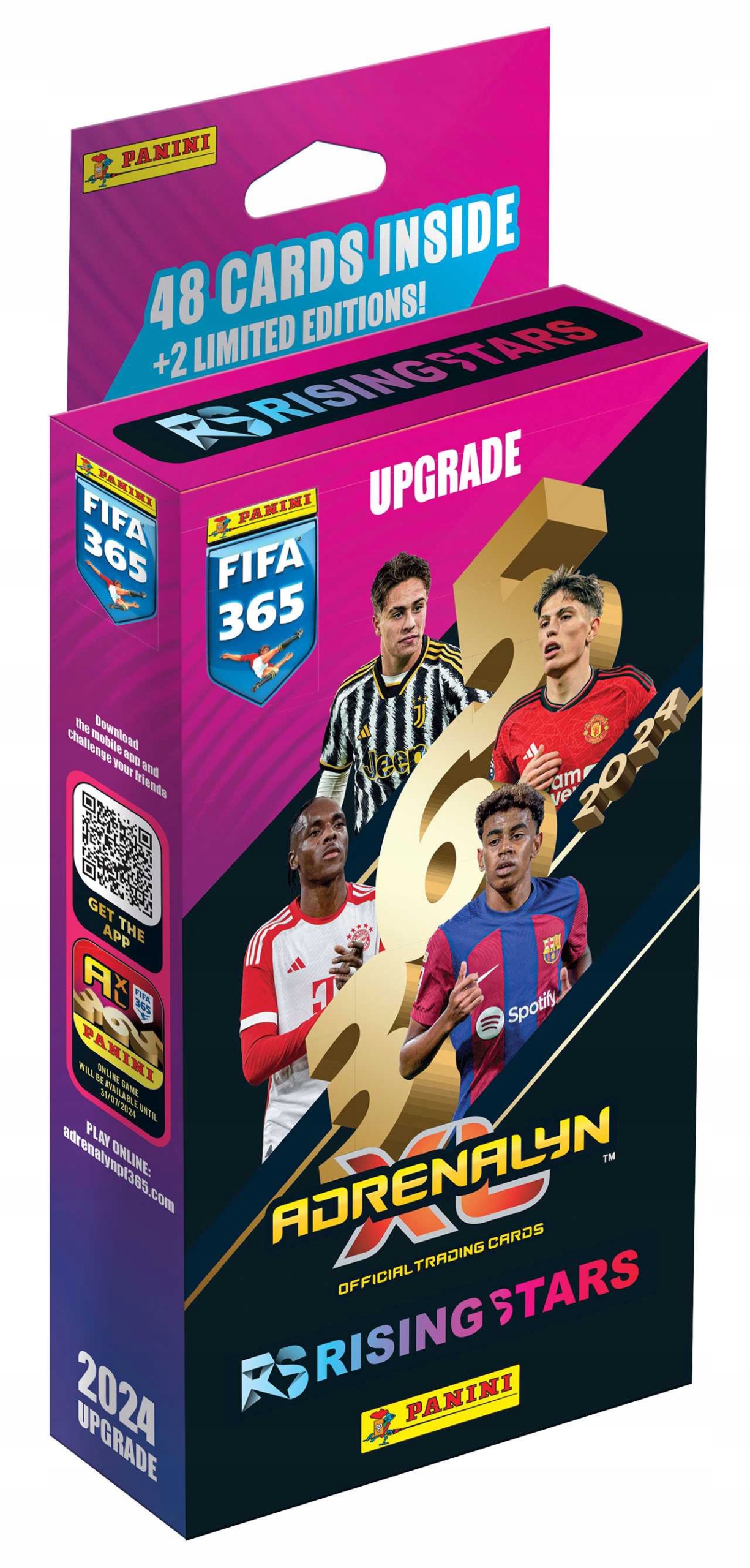 ZESTAW Panini FIFA 365 Adrenalyn 2024 Upgrade Edition Rising Stars