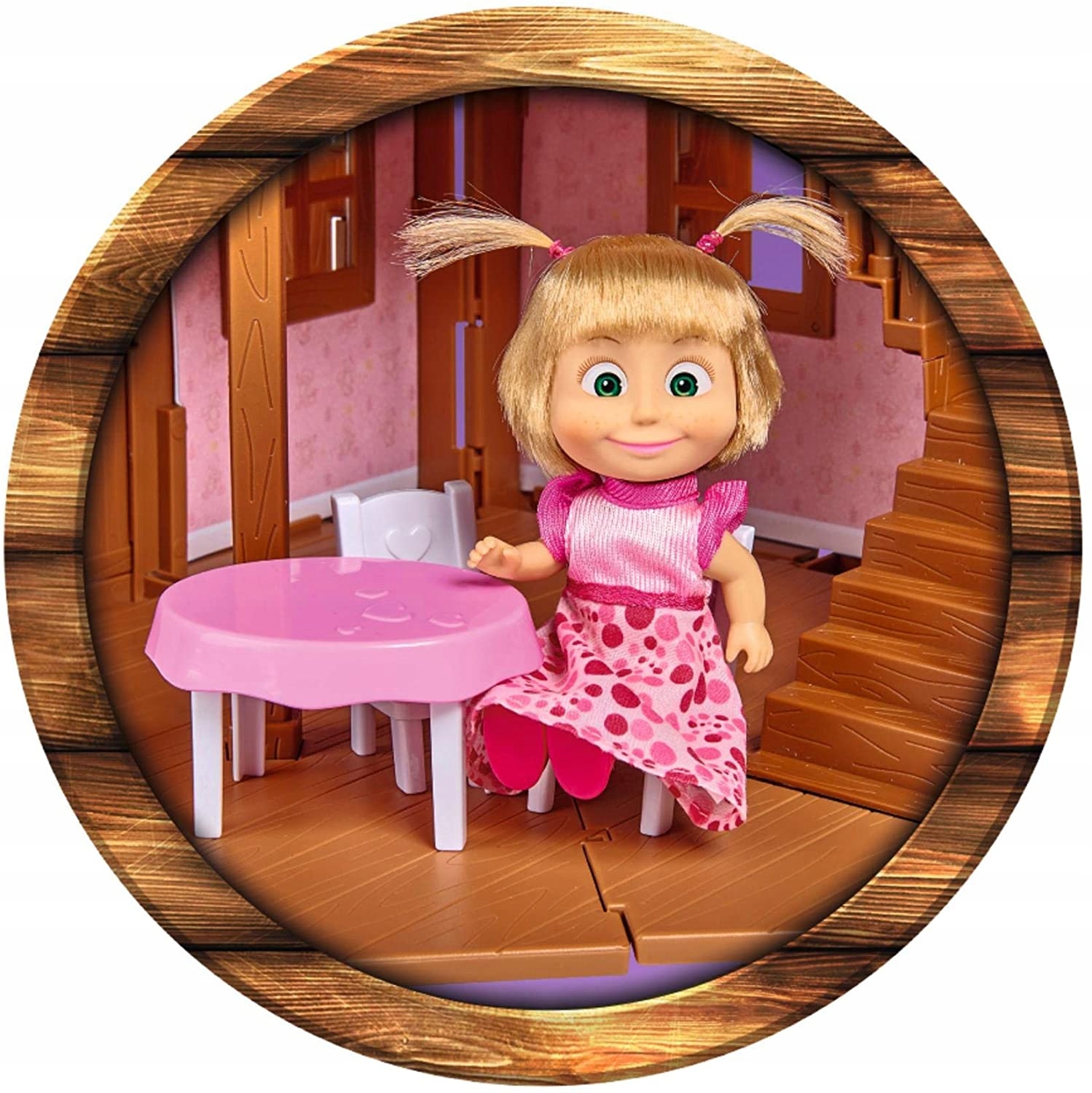 MASHA MASZA i NIEDŹWIEDŹ DUŻY PIĘTROWY DOMEK LALKA Materiał plastik