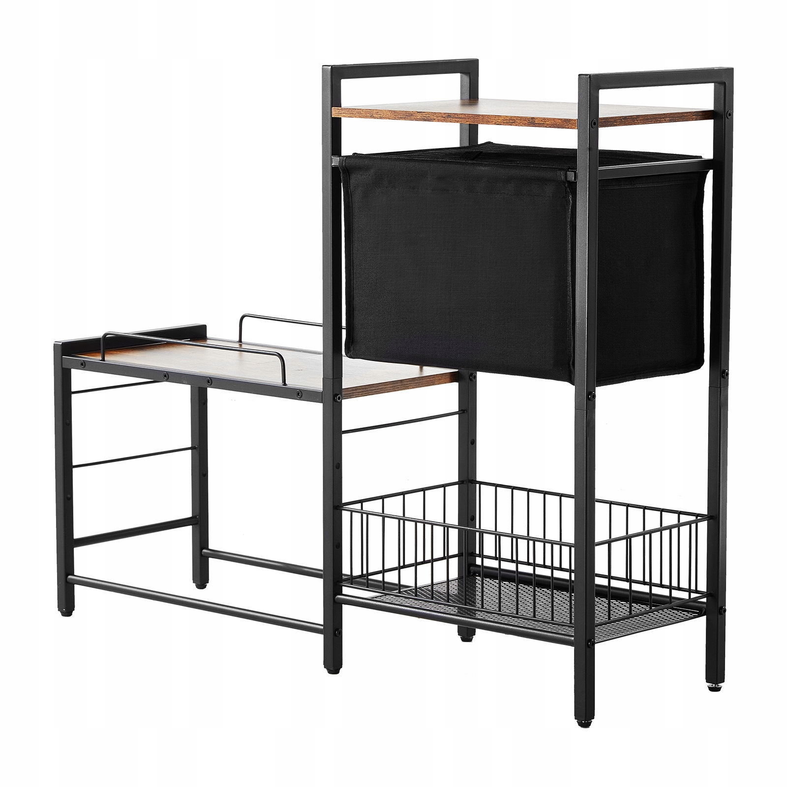 SucceBuy Kovové stojany pro skladování a krmení 92x27x75 cm Černá