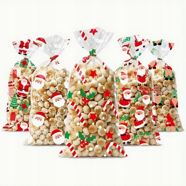 TOREBKI FOLIOWE ŚWIĄTECZNE 50 SZT.