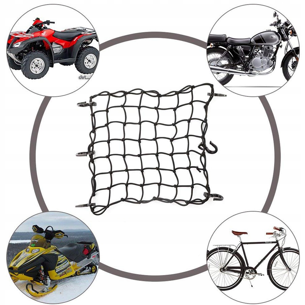 SIATKA BAGAŻOWA MOTO KASK MOTOR MOTOCYKL PAJĄCZEK Numer katalogowy producenta B888