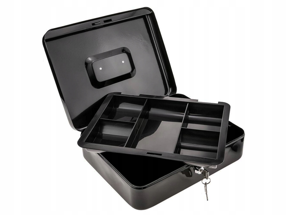 KASETKA METALOWA NA PIENIĄDZE SEJF KLUCZ 30cm Stan opakowania oryginalne