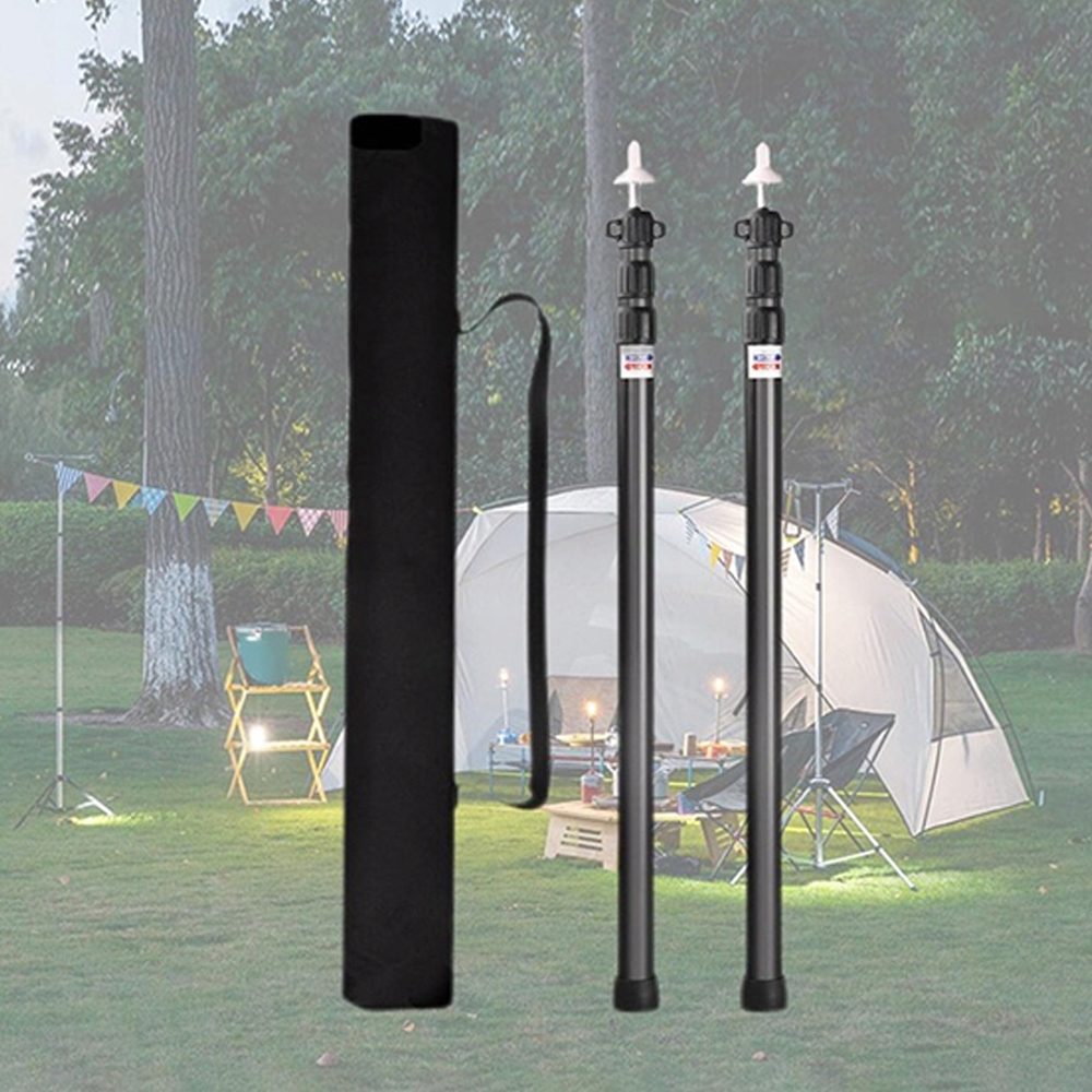 2 ks Stan Pors Nastavitelné Hliníkové Stanové Sloupky 90-230 CM