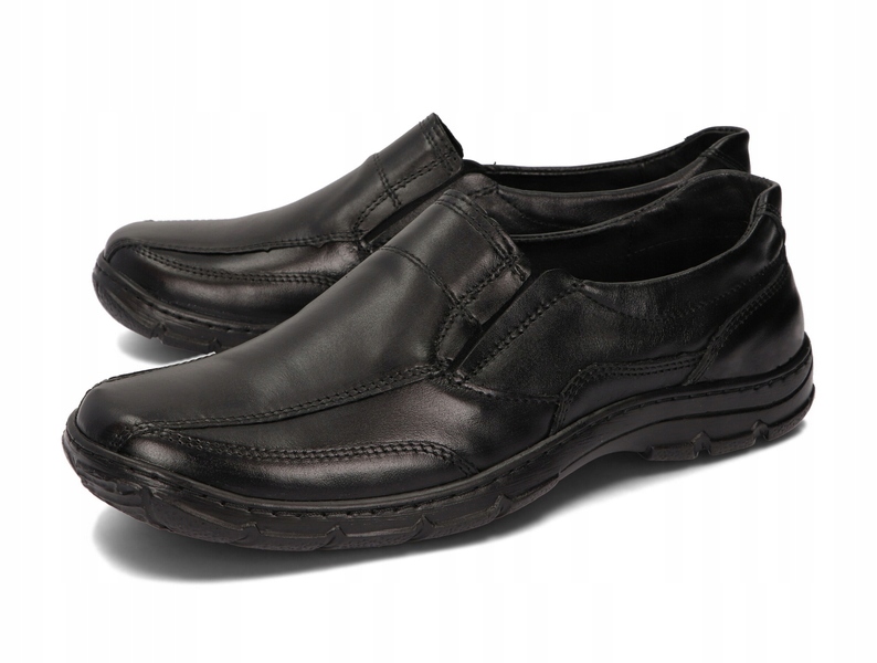 

Półbuty Mokasyny Męskie Skóra Buty 160 Czarny 47