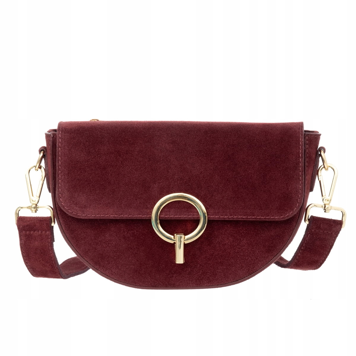 Semišová kabelka Vezze Gusto Grande Vello Bordó