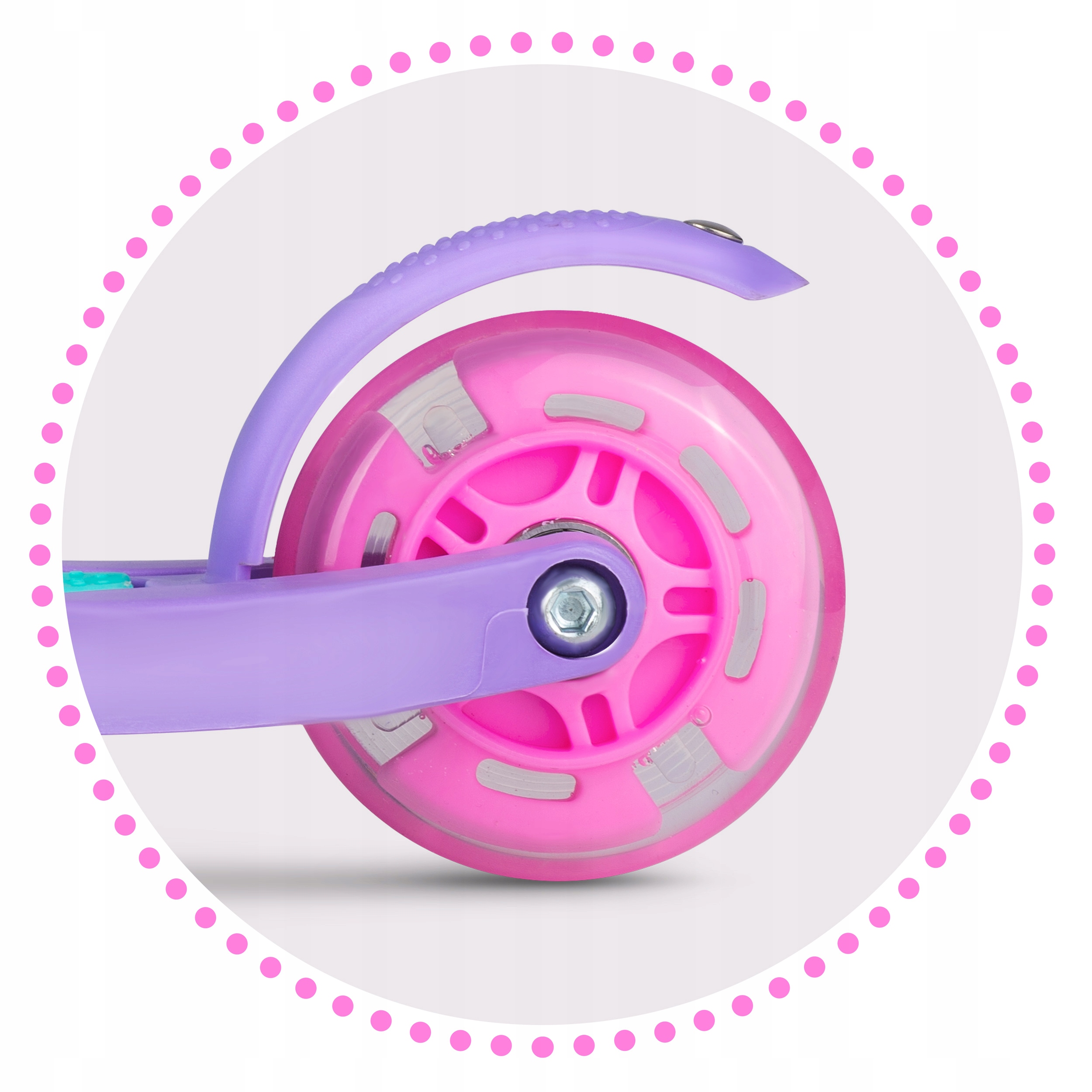 HULAJNOGA TRÓJKOŁOWA BALANSOWA DLA DZIECKA ŚWIECĄCE KOŁA DLA 2 3 4 5 LATKA Amortyzacja przód