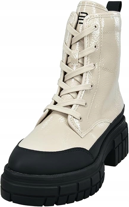 Bagatt Béžové Dámské Kotníkové Boty Lakované Na Platformě 40 6CA