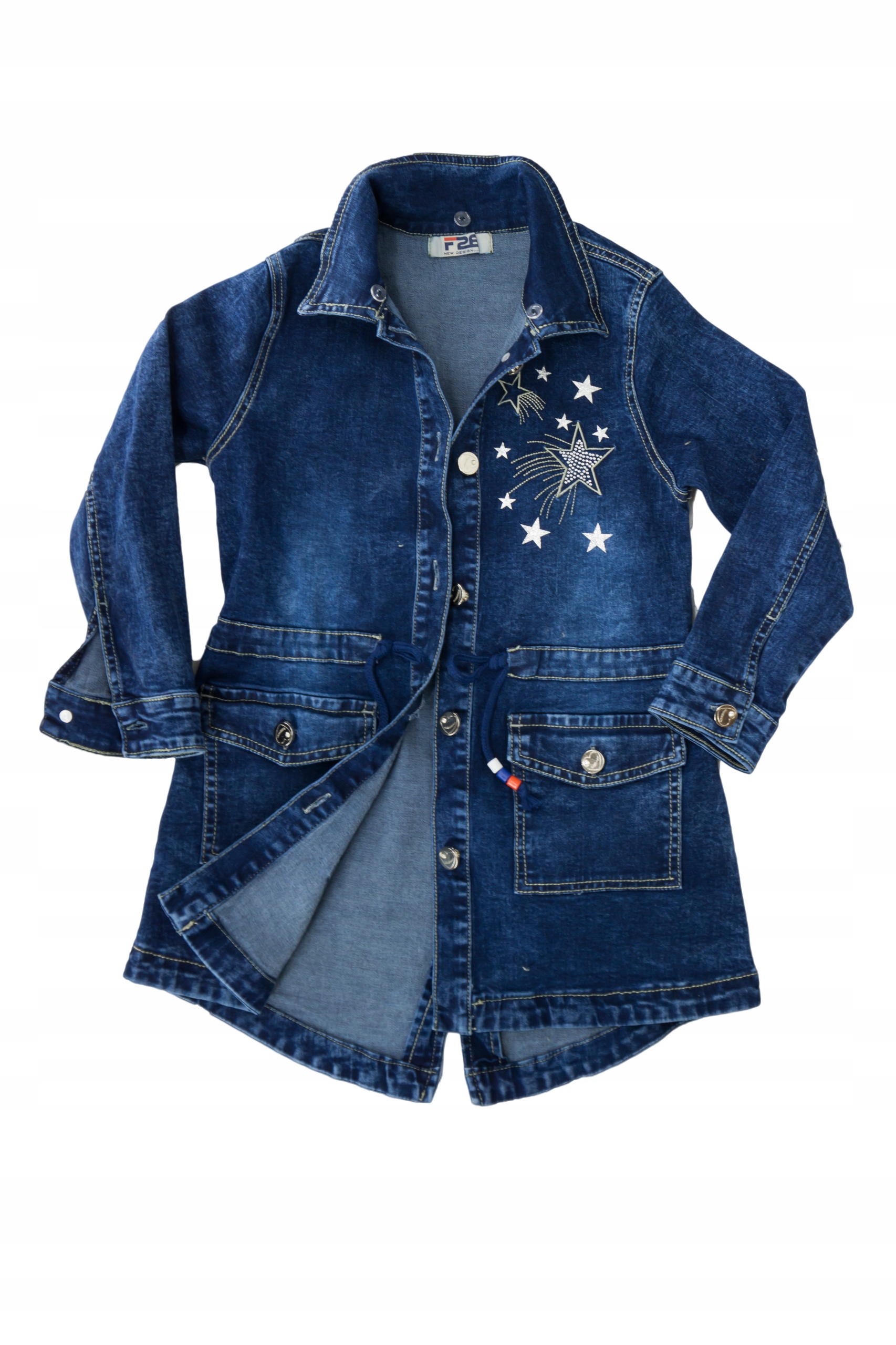 Kurtka płaszcz elastyczny jeans r 98/104 X048 Płeć dziewczynki