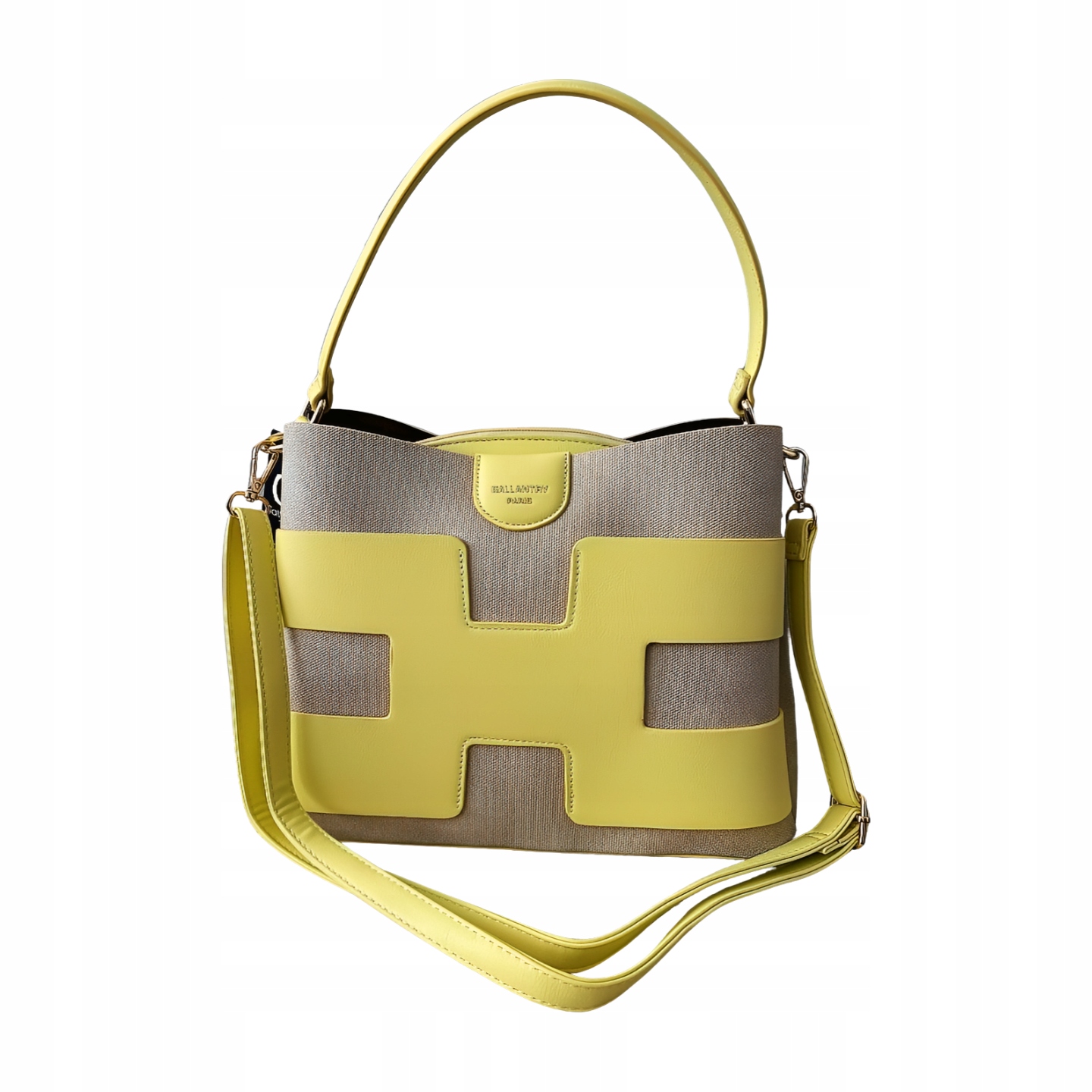 Gallantry kabelka shopperka žlutá s béžovou