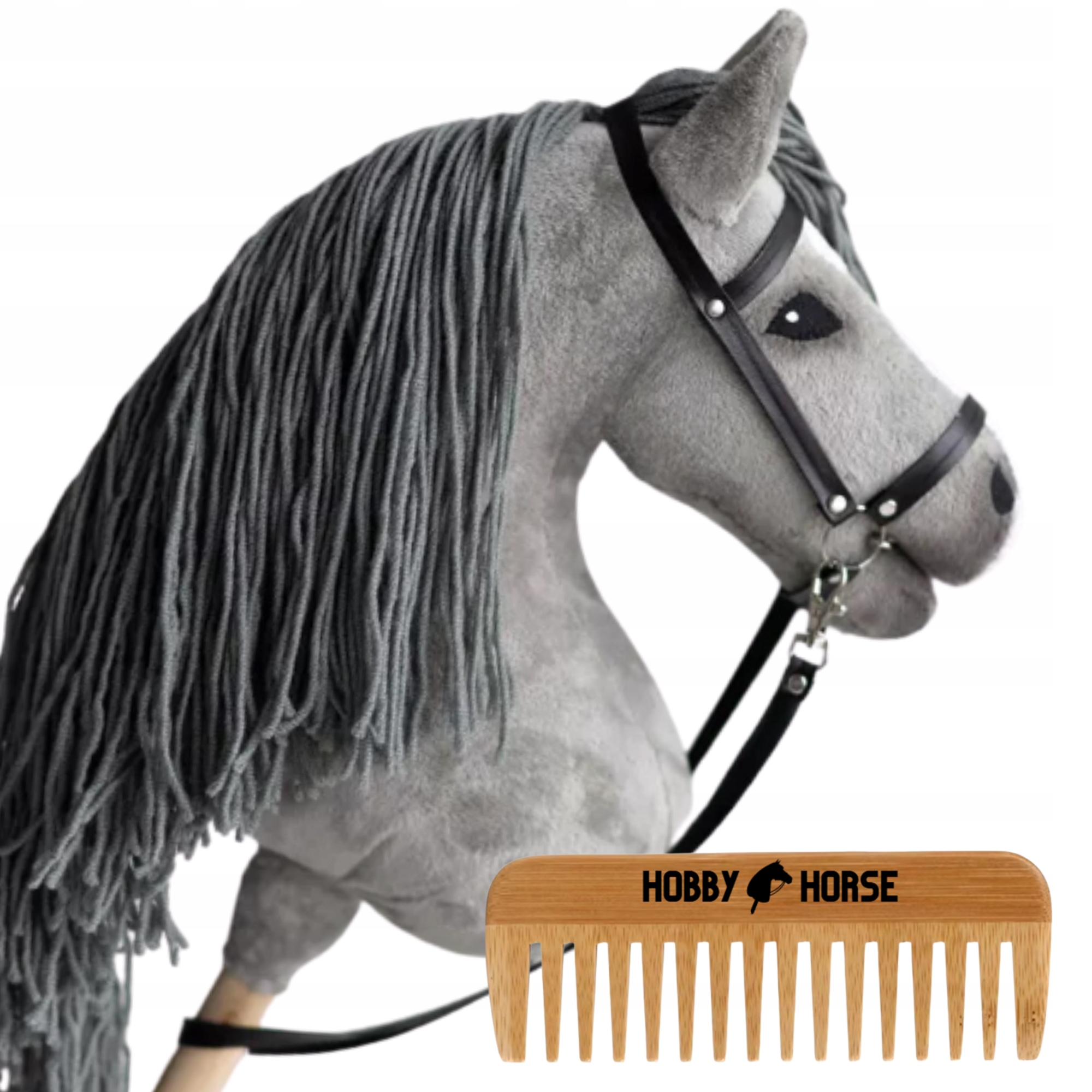 Hobby Horse Kůň Na Tyči A4 Koník Hlava Koně Tyčky Hříva Hřeben Dárek