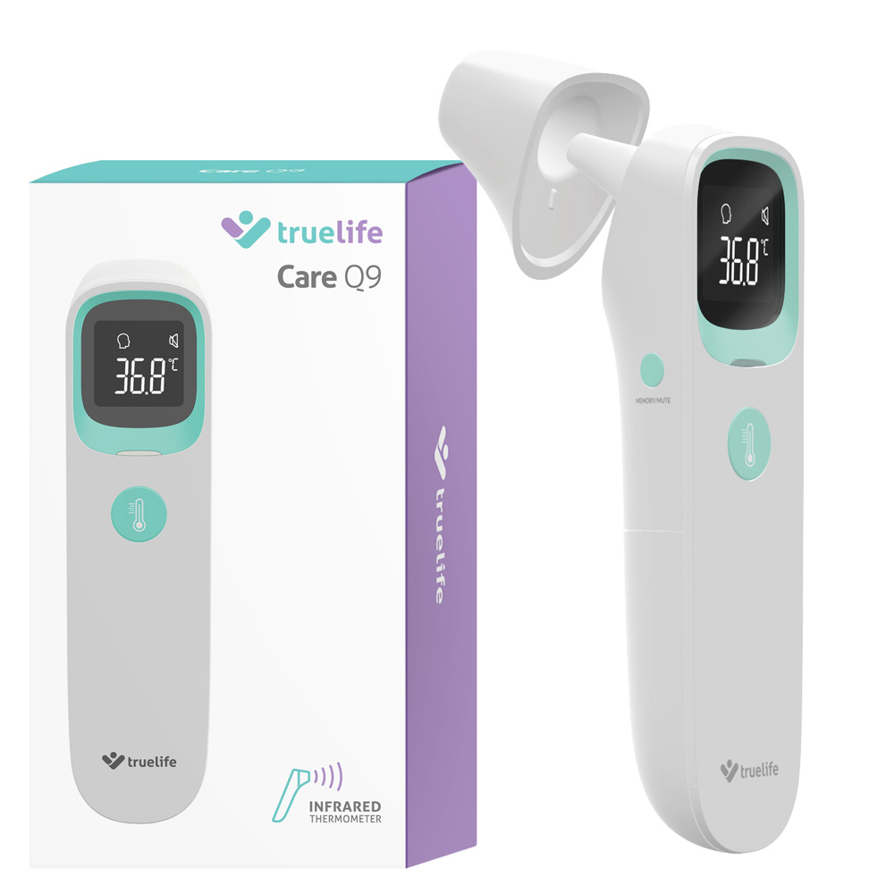 Termometr bezdotykowy TrueLife Care Q9 LCD |Tryb dziecięcy|Pomiar 1 sekunda