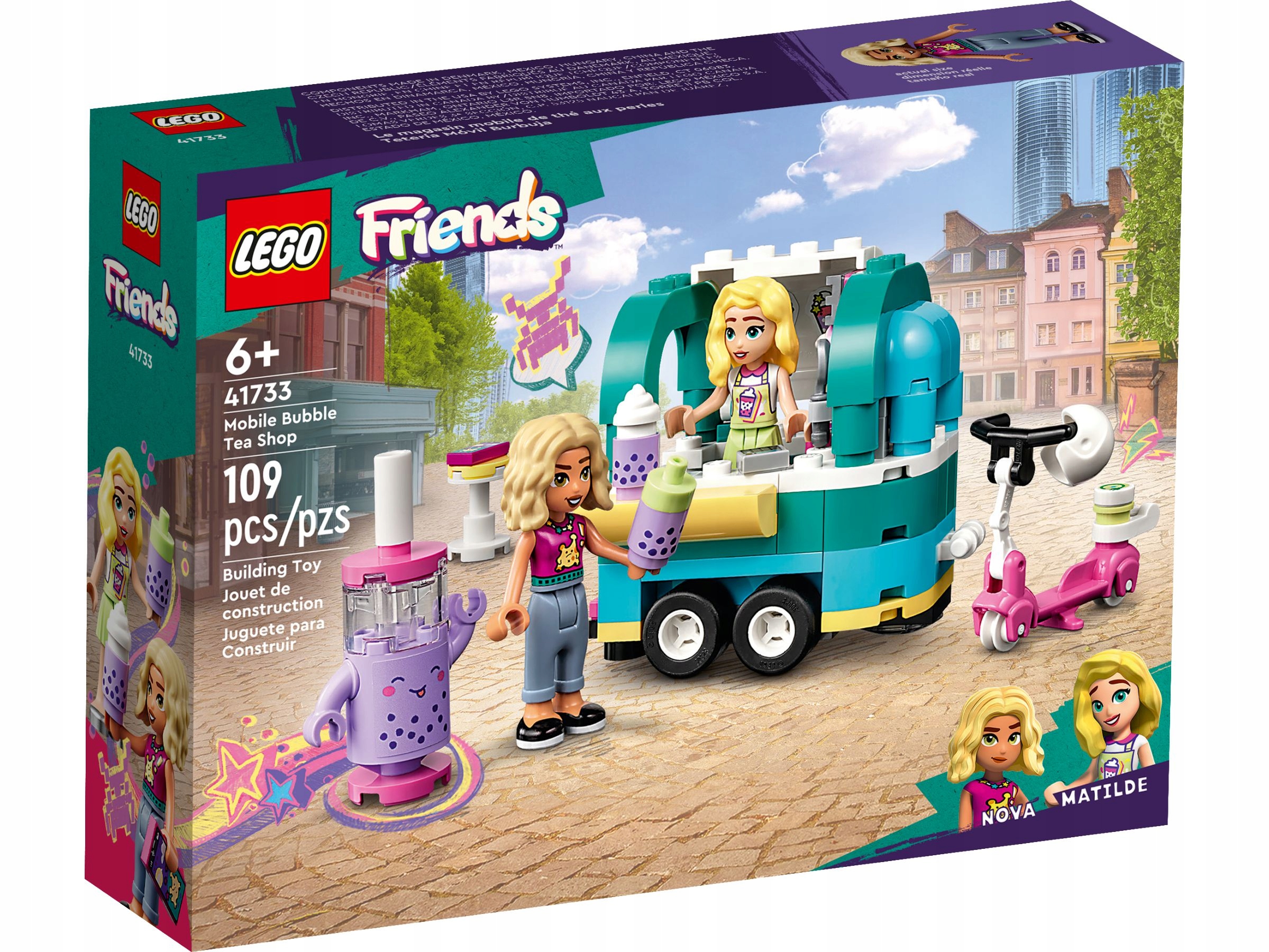 Lego Friends 41733 Mobilny sklep z bubble tea Herbaciarnia Sklep Nowe