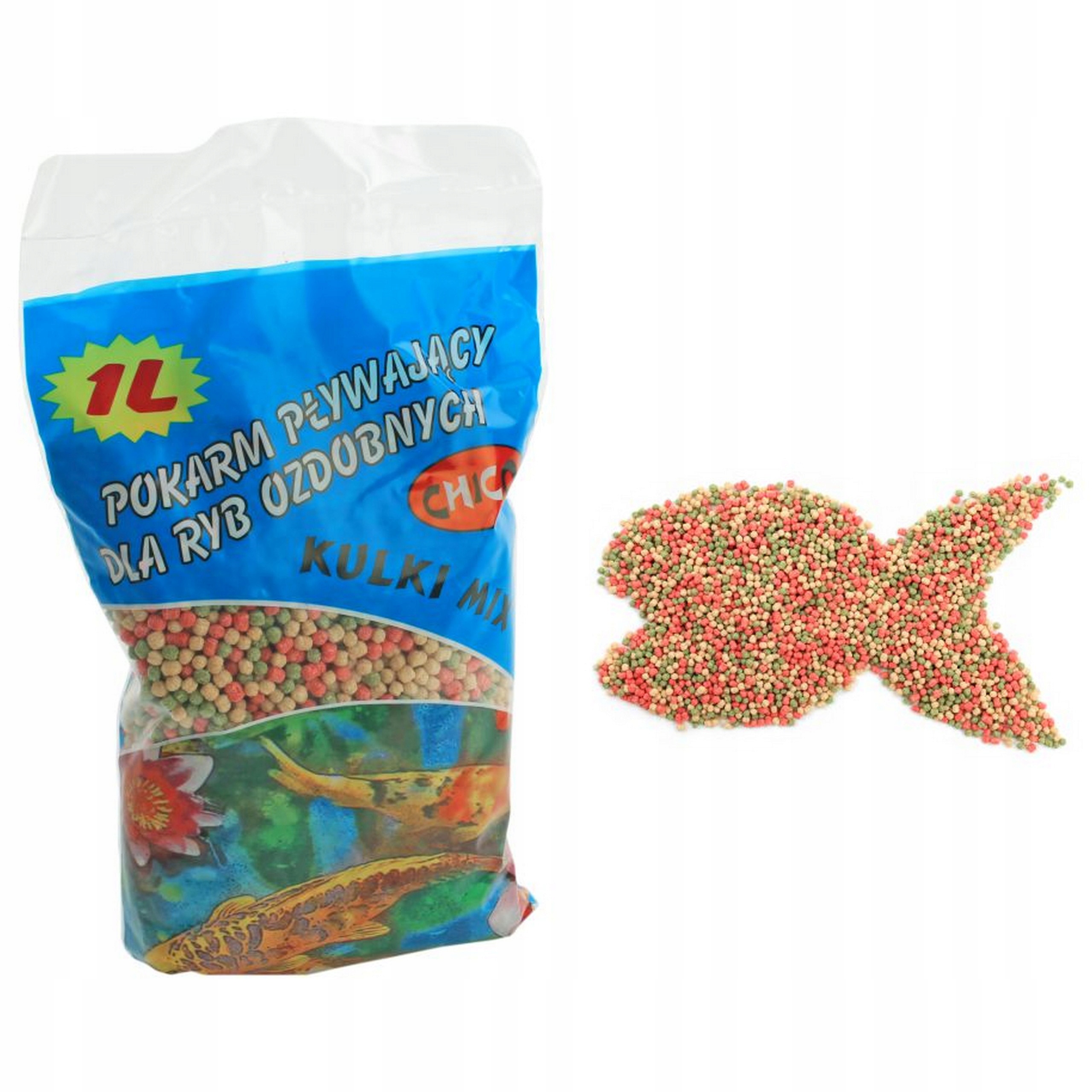 

Pokarm Dla Ryb Stawowych Koi Kulki Mix worek 1L