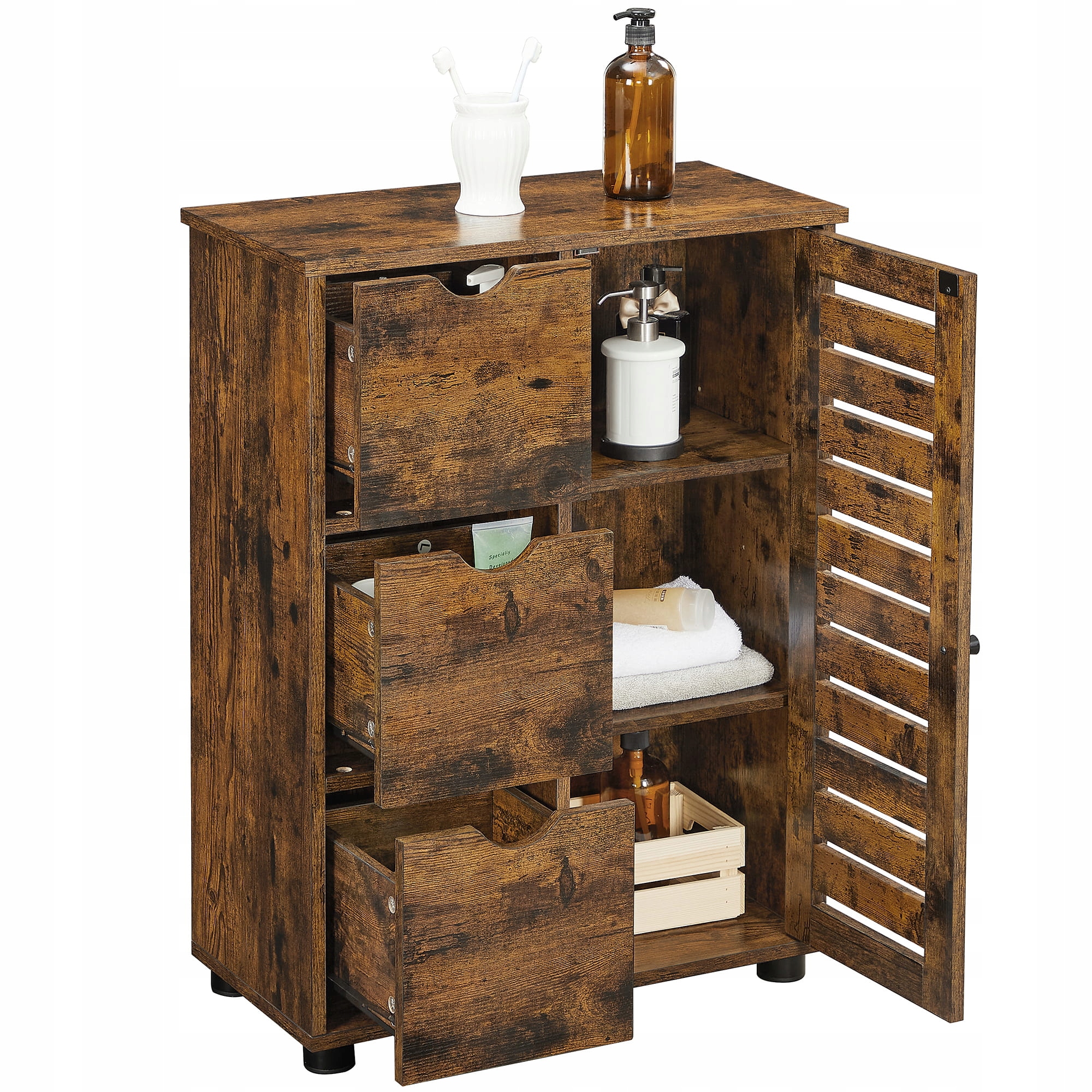 Štýlová komoda v rustikálnom štýle hnedá 30x60x80zm vysoká