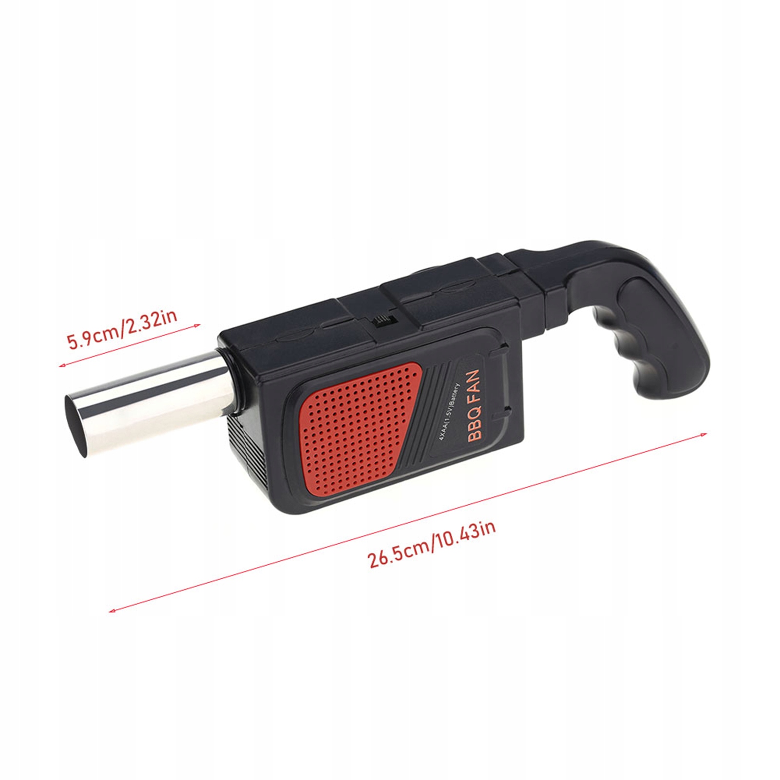 MOCNA DMUCHAWA ROZPALANIA GRILLA KOMINKA OGNISKA Waga produktu z opakowaniem jednostkowym 0.16 kg