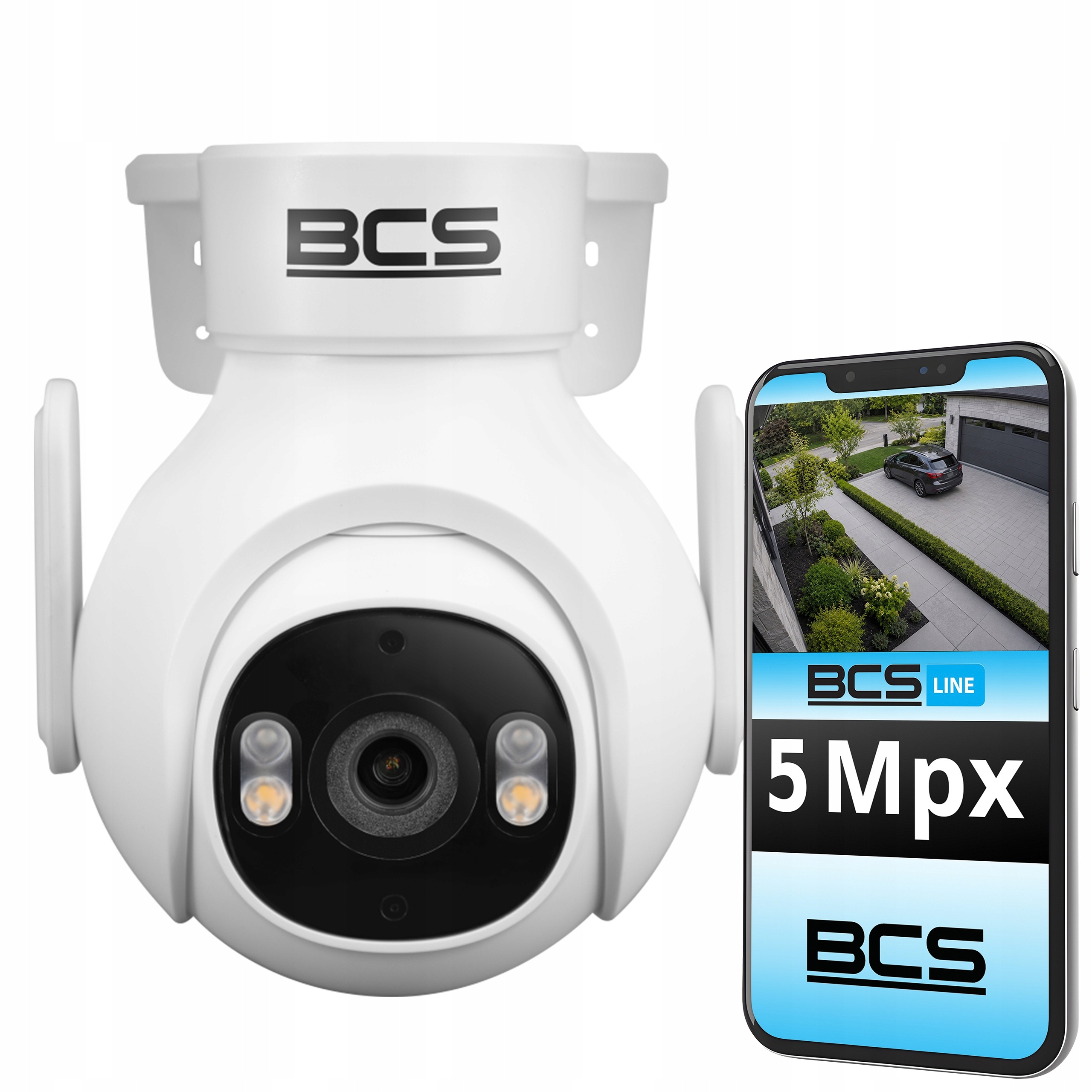 Kamera Bcs Wifi Otočná Ptz 5MPX Sledovanie Pohybu Obojsmerné Audio