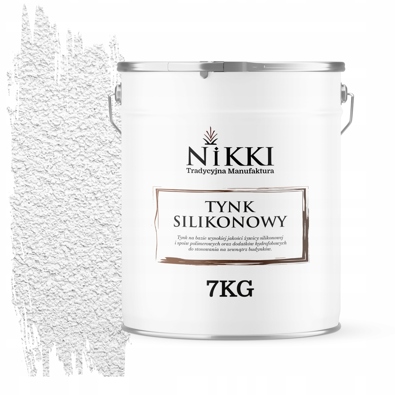 Tynk Silikonowy Elewacyjny Biały Ciepły F101 7KG Baranek Granulacja 1.5mm