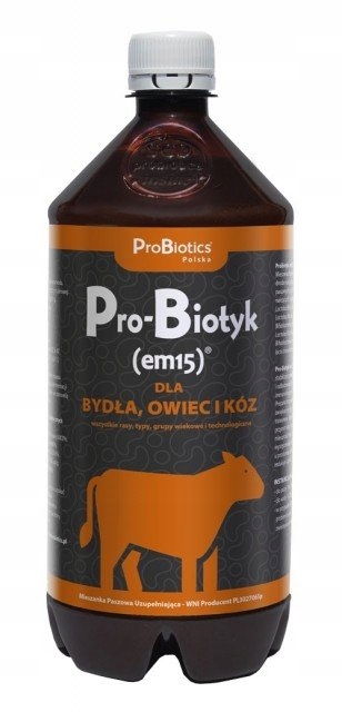 

Probiotyk Dla Bydła Owiec Kóz 1L EM15 Odporność