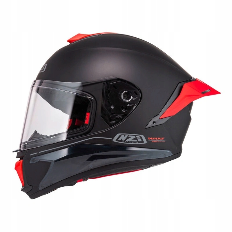 Prilba Nzi Wake Stream Solid Black Red Matt čierna červená Darčeky