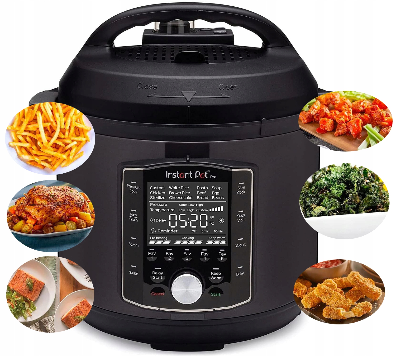 Multicooker 10 V 1 Instant Pot Pro 5,7 L 1200 W Ryžovar Parný Hrniec