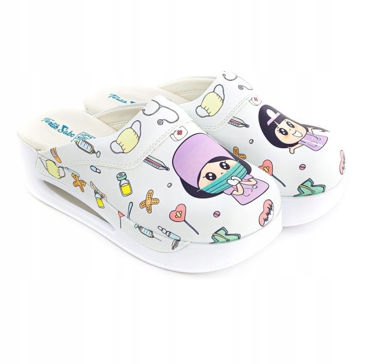Air Clogs buty medyczne ze wzorem pielęgniarka 41