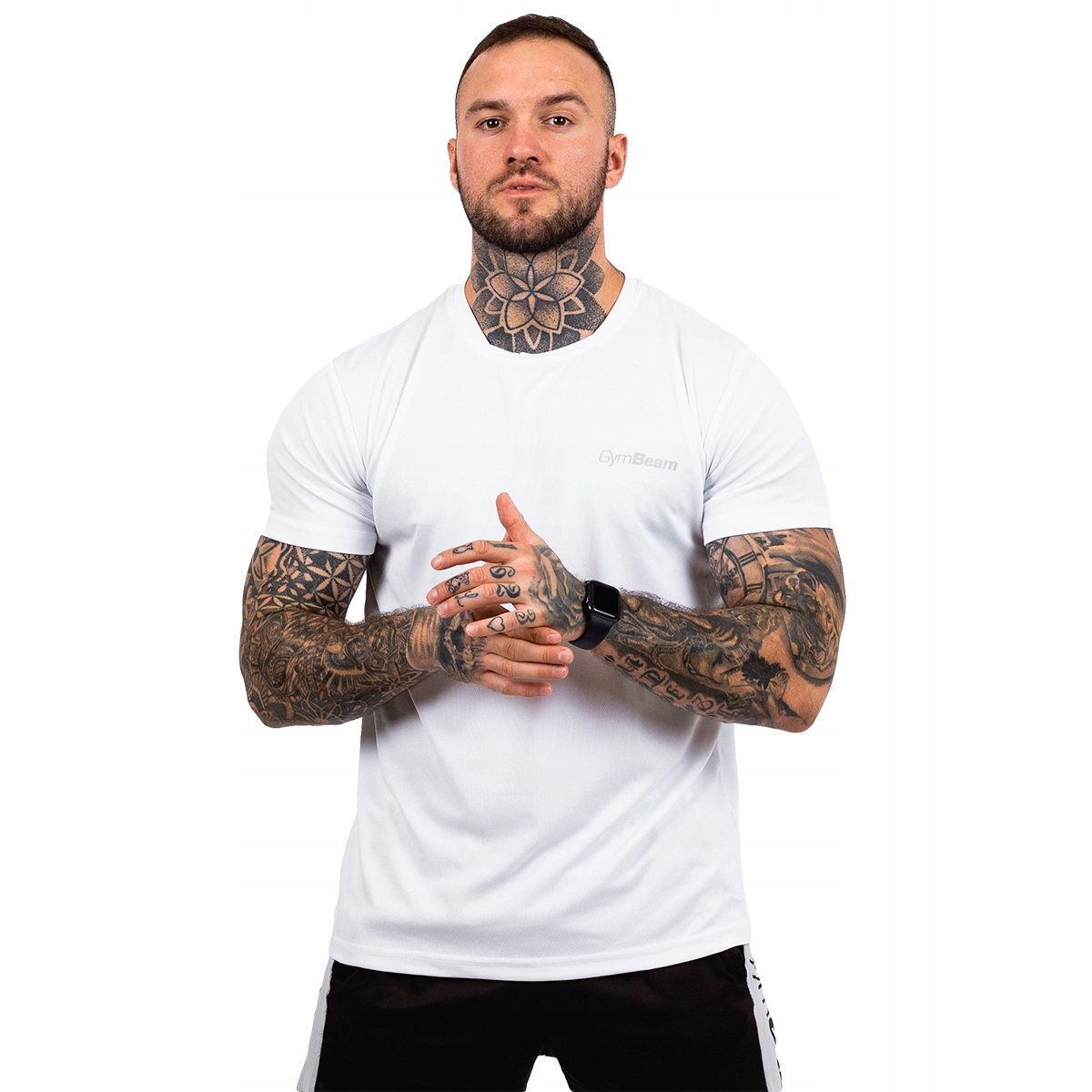 

Koszulka Męska Treningowa Biała Trn GymBeam XL