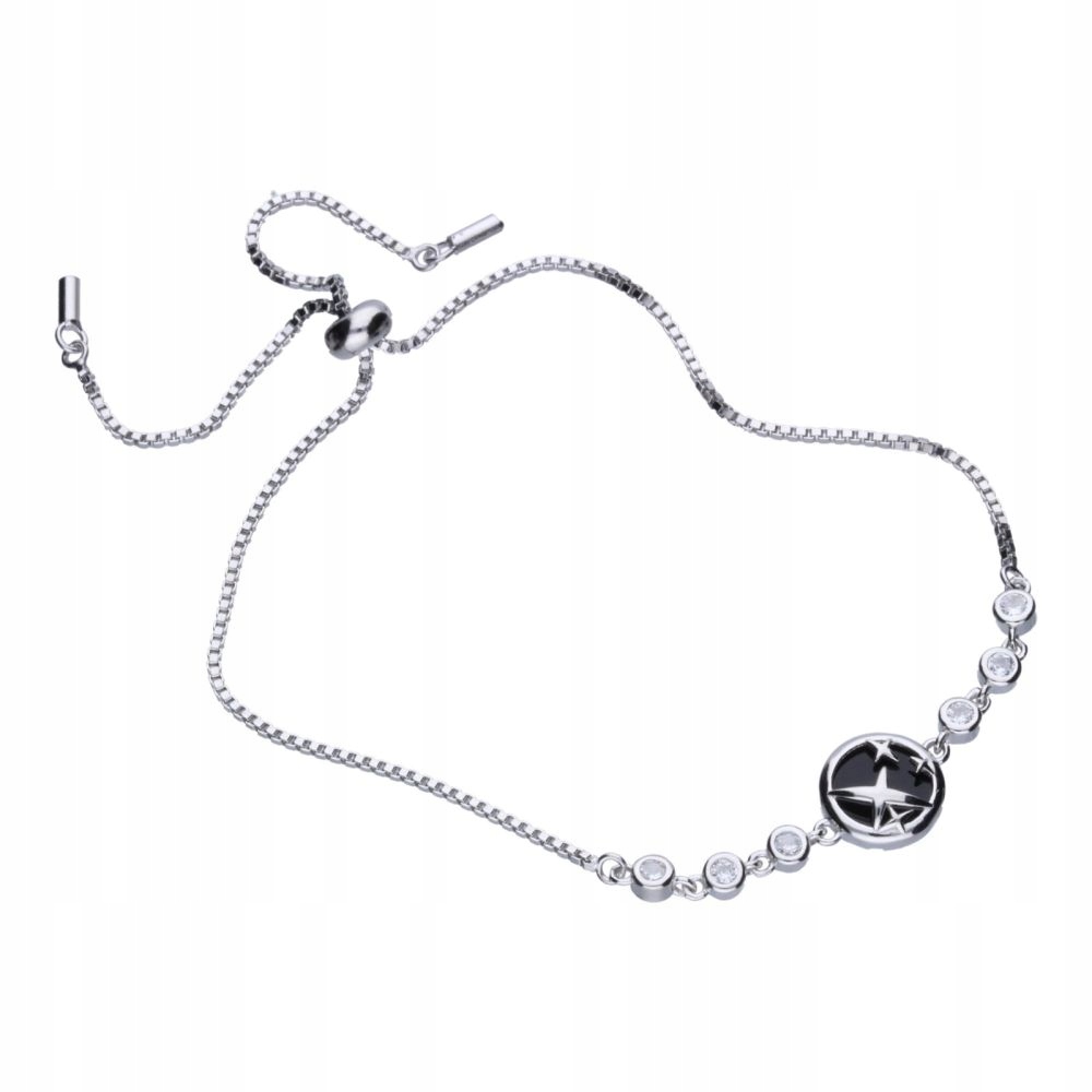 Náramek kostka 925 benátské stříbro 3.20 g bílé zirkony jako dárek