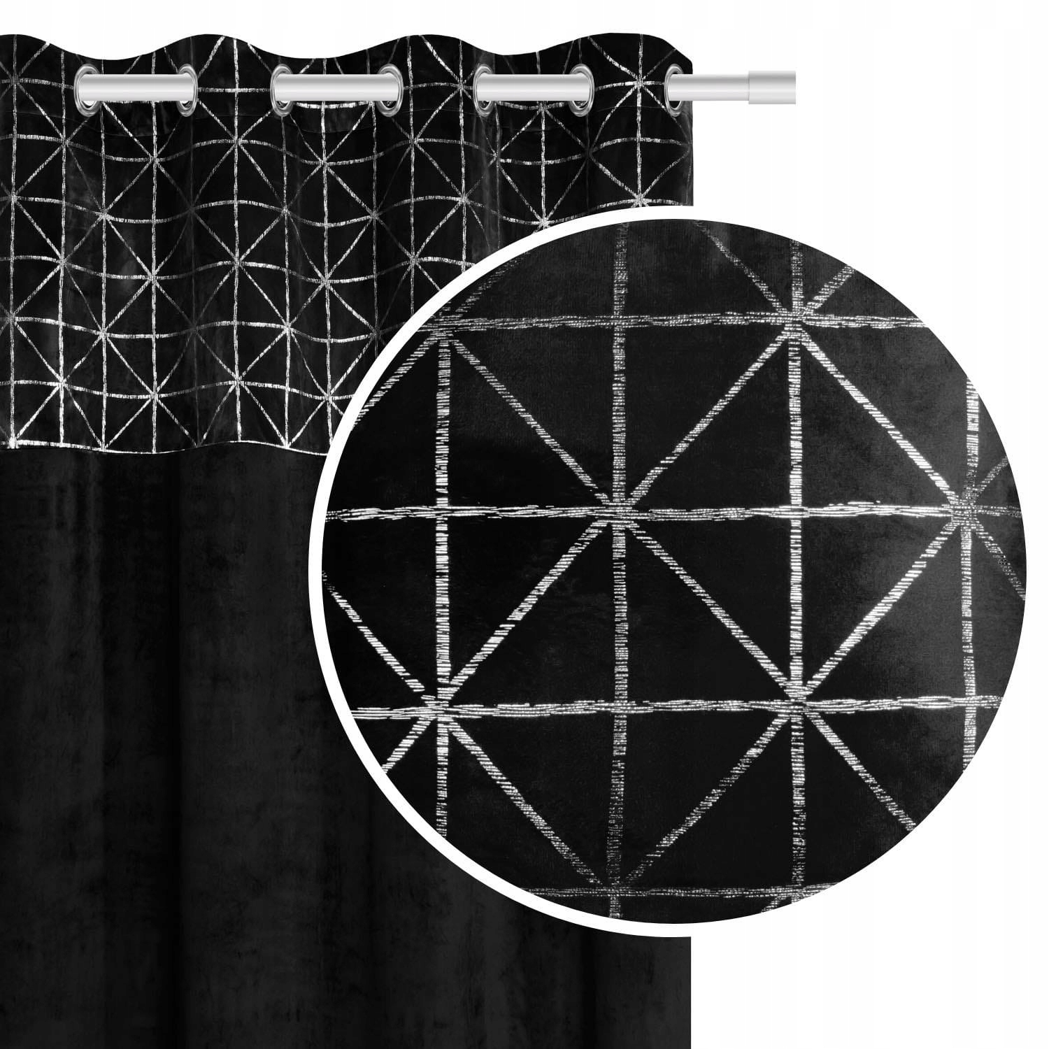 

Zasłona Welurowa 140x250 Velvet Glossy Czarna