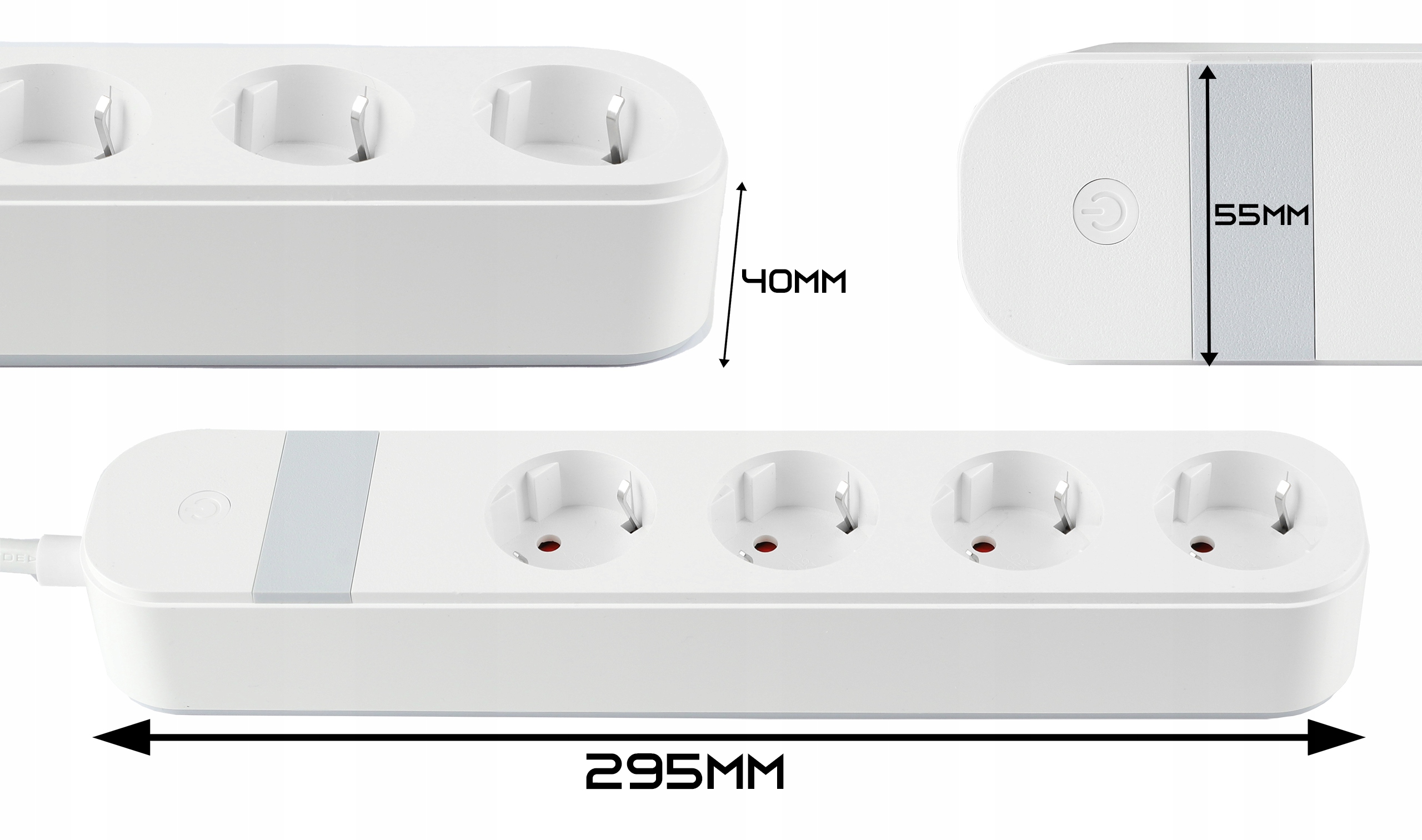 Przedłużacz Listwa Zasilająca Aplikacja Smart TUYA Inteligentna Włącznik Zasilanie sieciowe