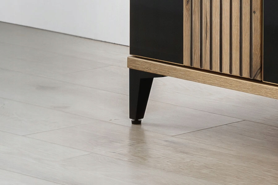 Witryna ARIS AS06,dąb evoke/czarny połysk, LIVEO, GRATISY,szybko Kolor mebla inny kolor