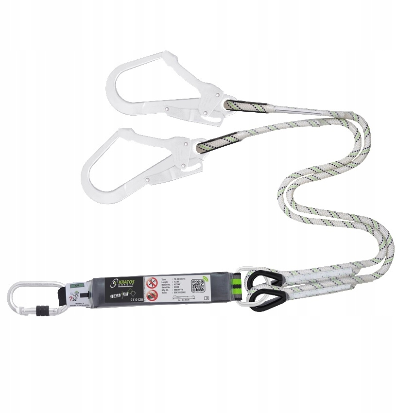 KRATOS PODWÓJNA LINA TYPU Y AMORTYZATOR BEZPIECZEŃSTWA KARABIŃCZYK