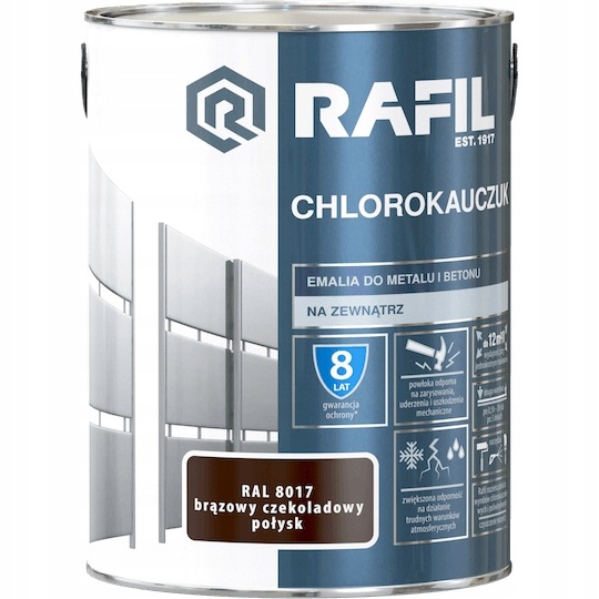 Rafil Chlorkaučukový Smalt 5 L Čokoládově Hnědý Ral 8017 Lesk