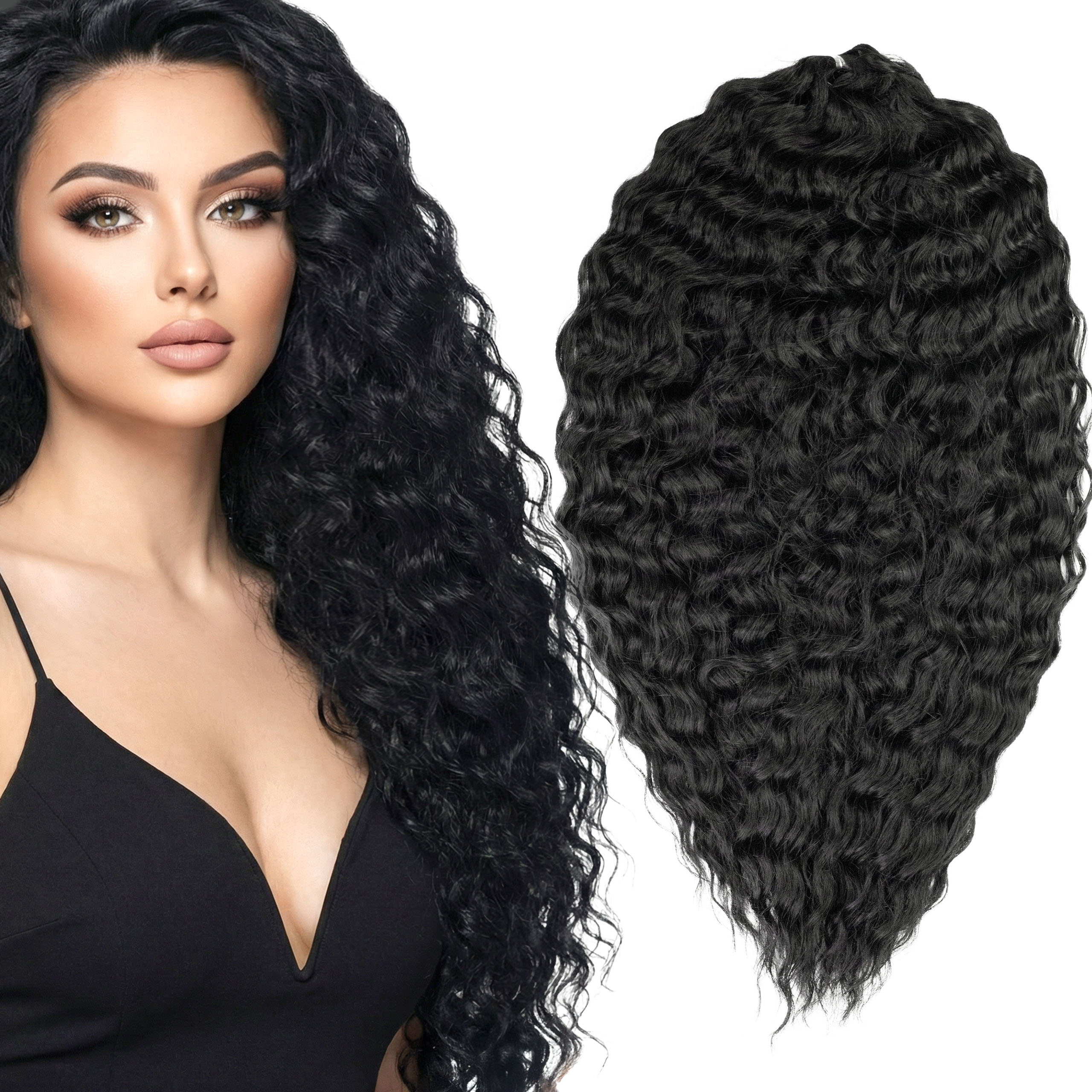 Syntetické umělé vlasy Afroloki Arielki Premium 22" 55 cm 300 g černé #1