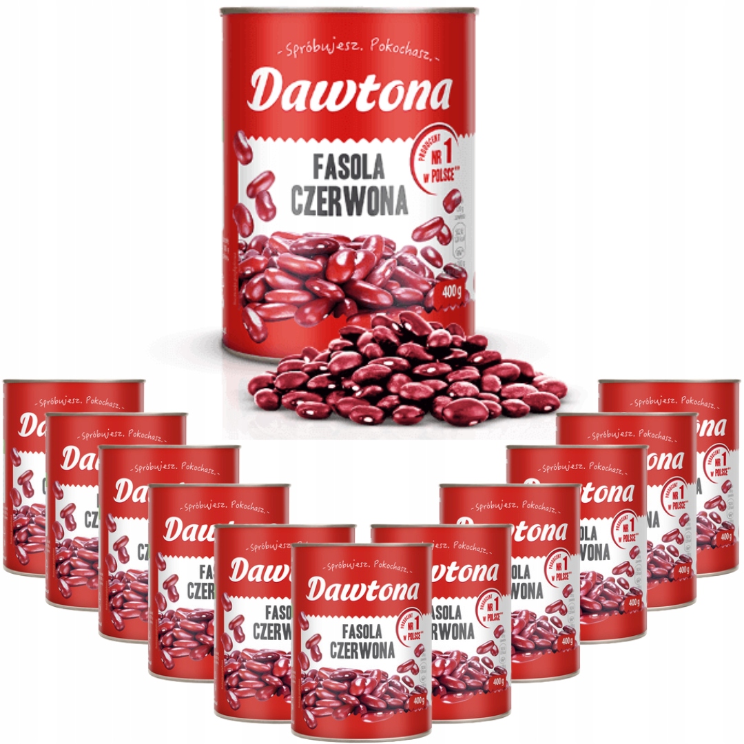 FASOLA CZERWONA KONSERWOWA Dawtona 400 g x 12