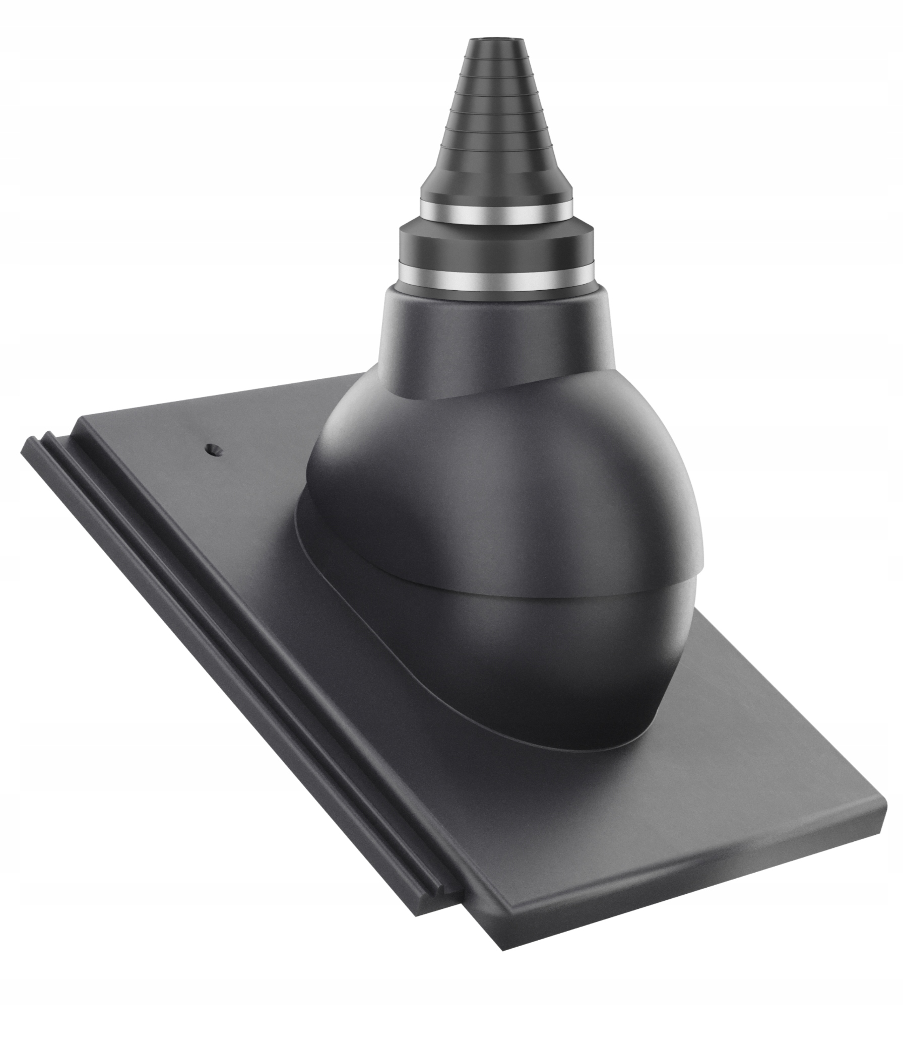 Anténní průchod pro vzduchotěsné střechy Braas Teviva Grafitový