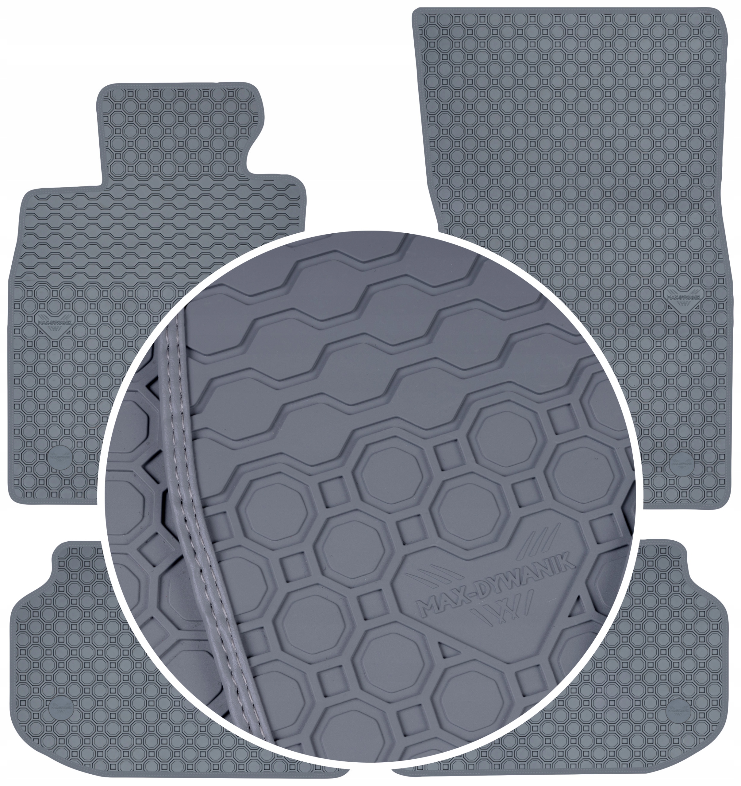 Bmw 5 F10 F11 2010-2013 Koberce gumové Šedé