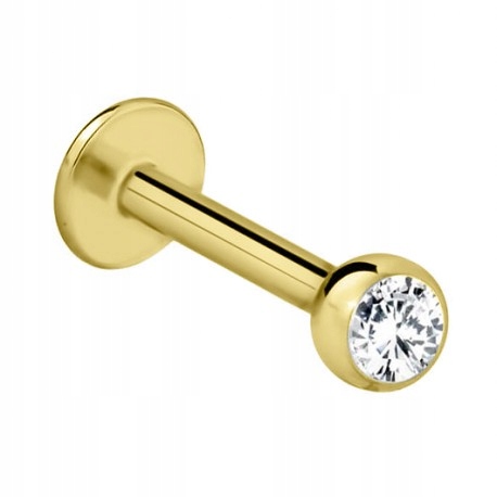 Labret z kulką - Kryształek 1,2/6/3 kryształowy