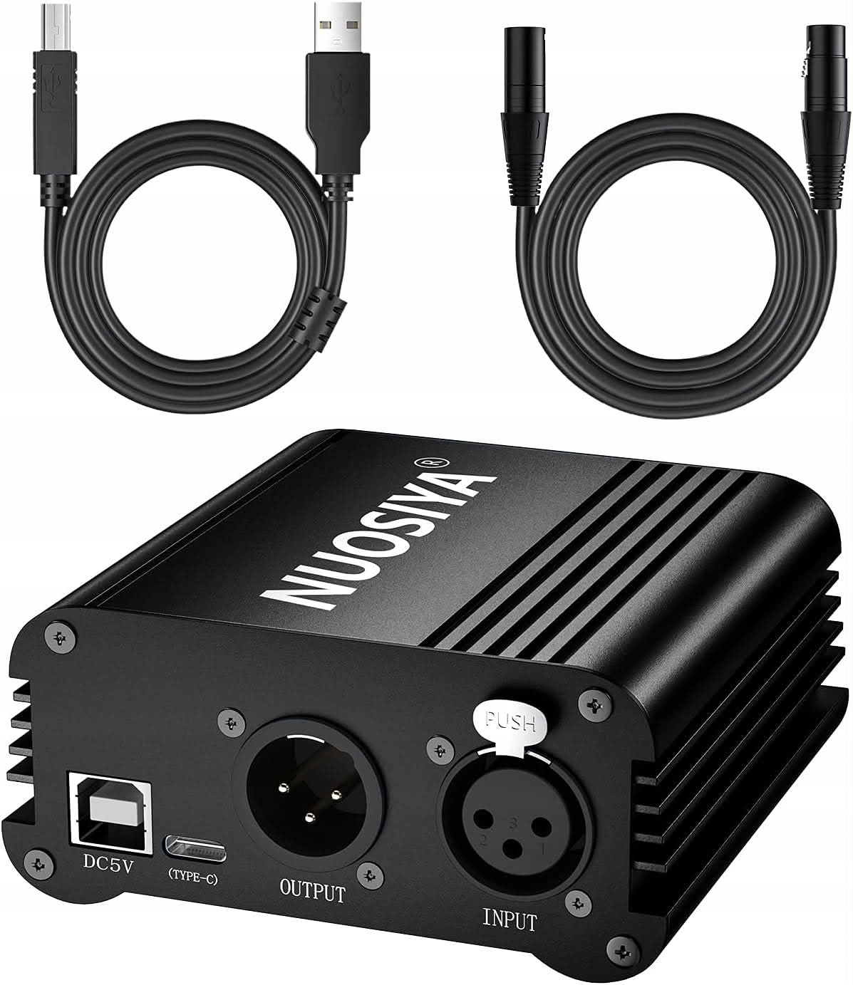 Napájení Phantom 48V, 1 kanál pro kondenzátorový mikrofon, 10stopý kabel