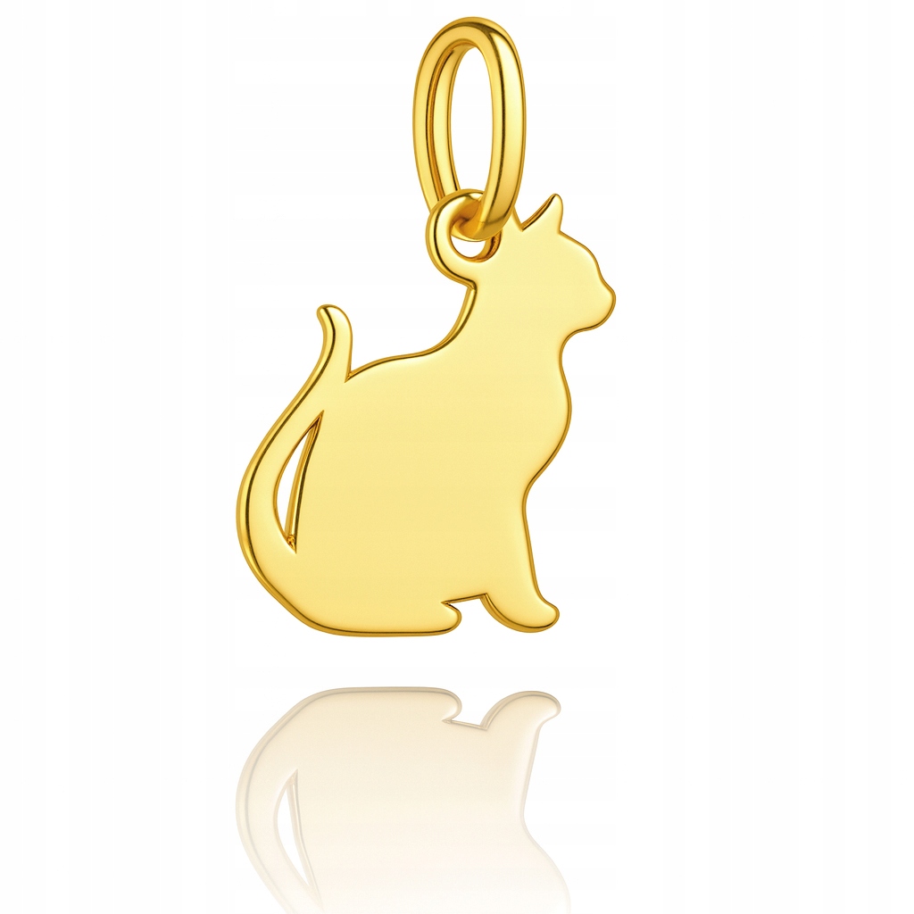 Zlatý přívěsek kočka Au 585 na řetízek