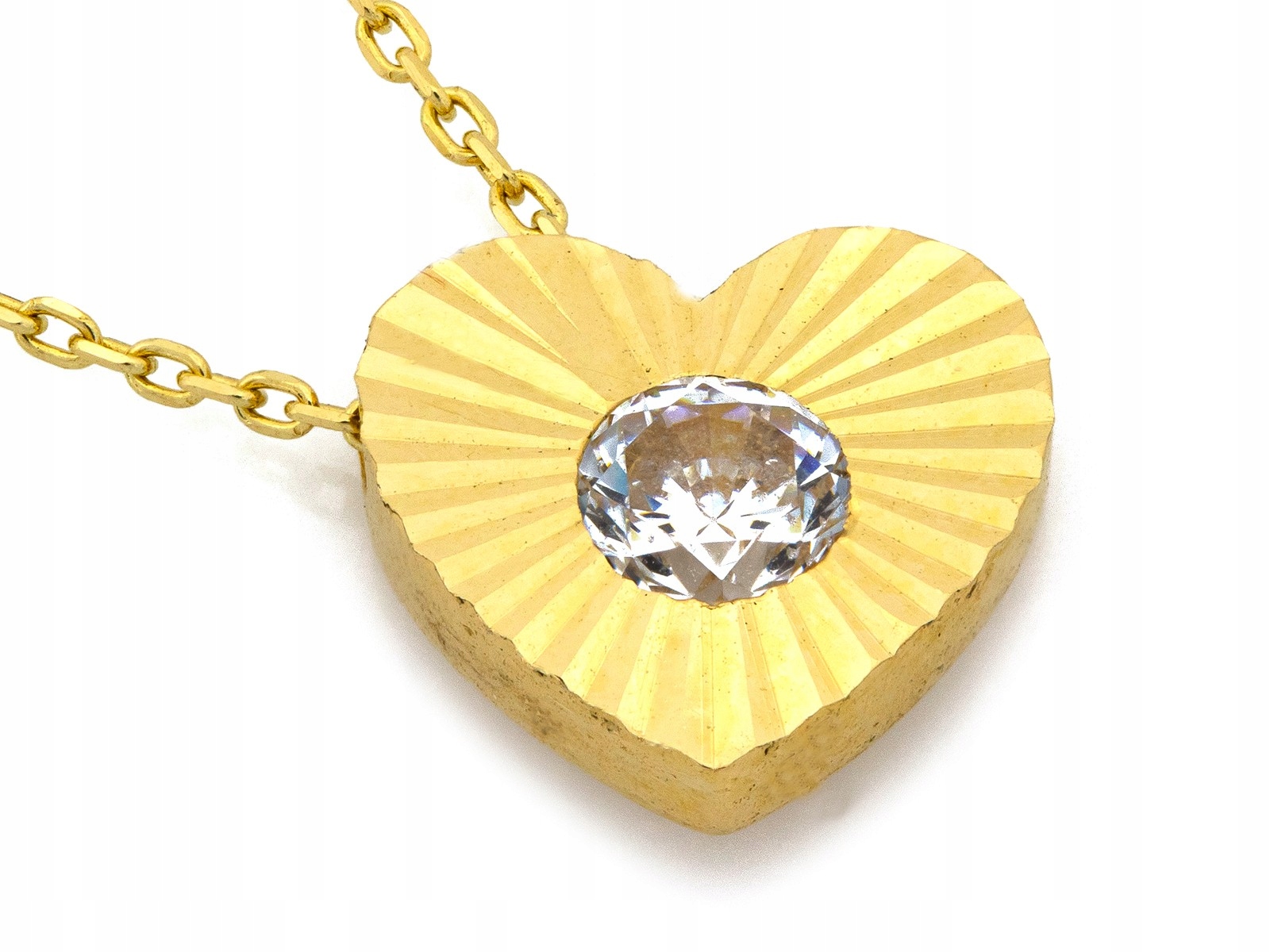 Zlatý náhrdelník 585 s zirkon 1.77 g, nastavitelný Dárek k Valentýnu