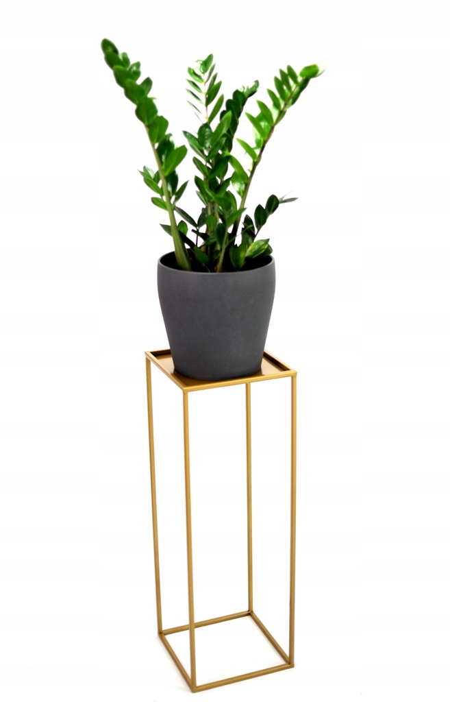 

Nowoczesny Kwietnik Metalowy Stojak 100cm złoty