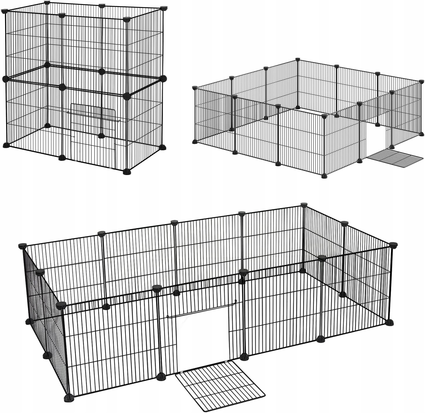 Eugad Wybieg Dla Małych Zwierząt Klatka Ogrodzenie Drzwi Metal 142x72x36