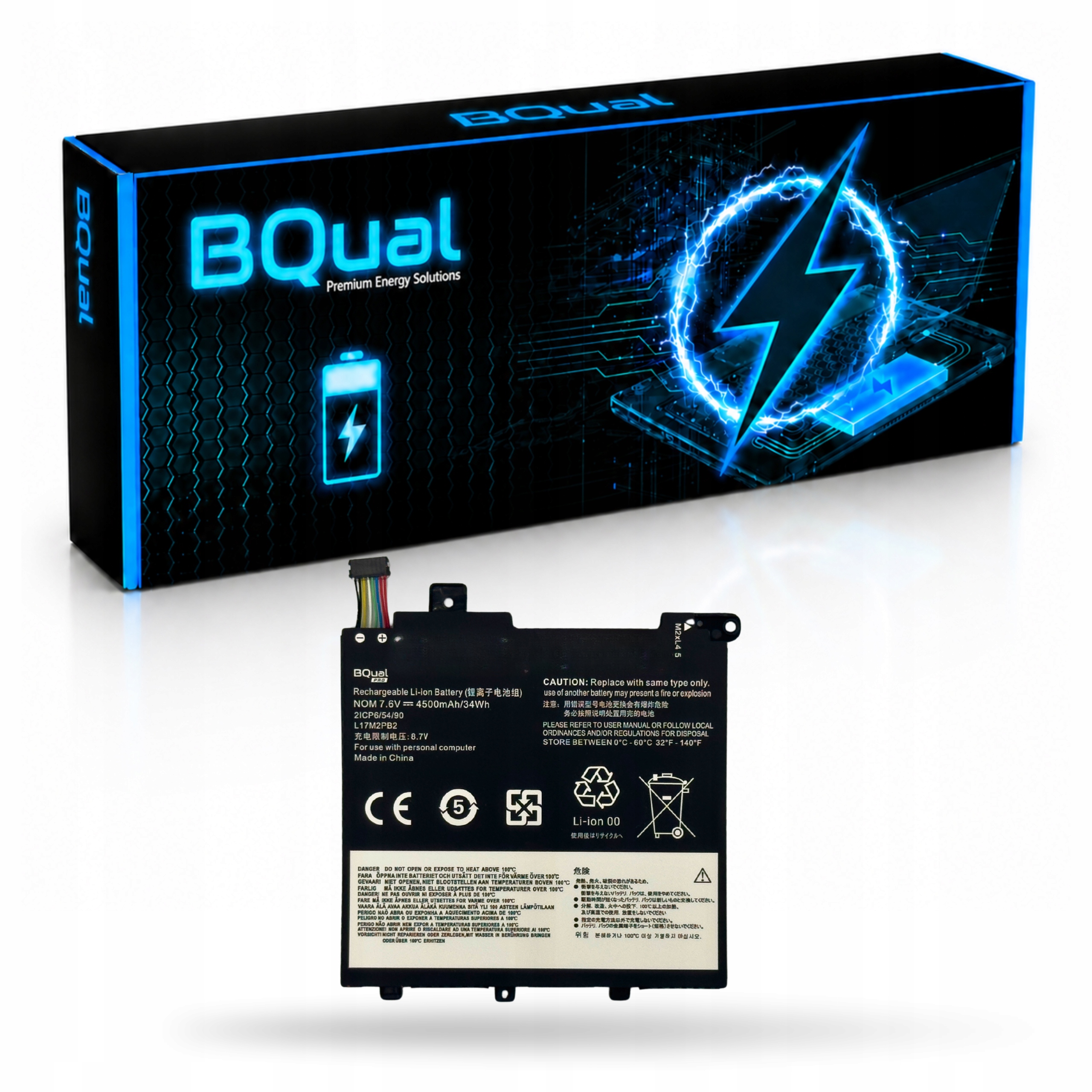 Bateria L17L2PB1 L17M2PB2 do laptopa Lenovo V330-14IKB E41-50 L17C2PB1