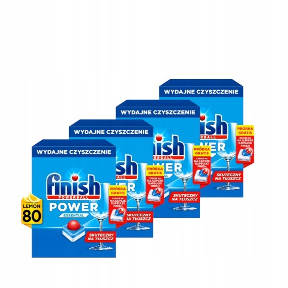 Levně Tablety do myčky Finish Powerball Power Essential 80 ks LEMONx4